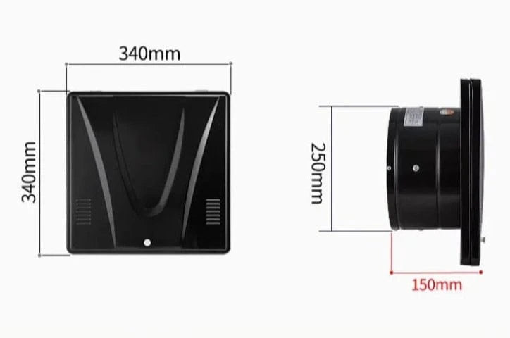 High - Power Air Extractor Fan – 10 Inch Ventilation Exhaust Fan for Kitchen, Bathroom, and Home - FastZen