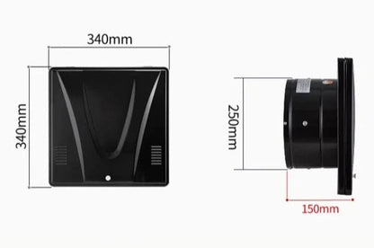 High - Power Air Extractor Fan – 10 Inch Ventilation Exhaust Fan for Kitchen, Bathroom, and Home - FastZen