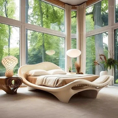 High Quality Nordic Minimalist American Style Soft Wood Wedding Bed Furniture - FastZen