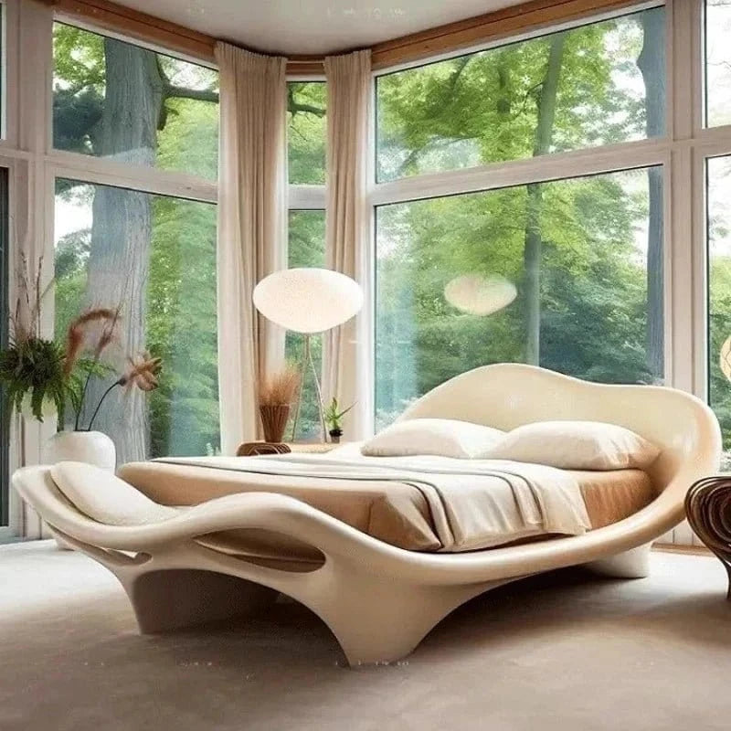 High Quality Nordic Minimalist American Style Soft Wood Wedding Bed Furniture - FastZen