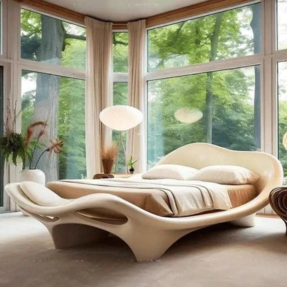 High Quality Nordic Minimalist American Style Soft Wood Wedding Bed Furniture - FastZen