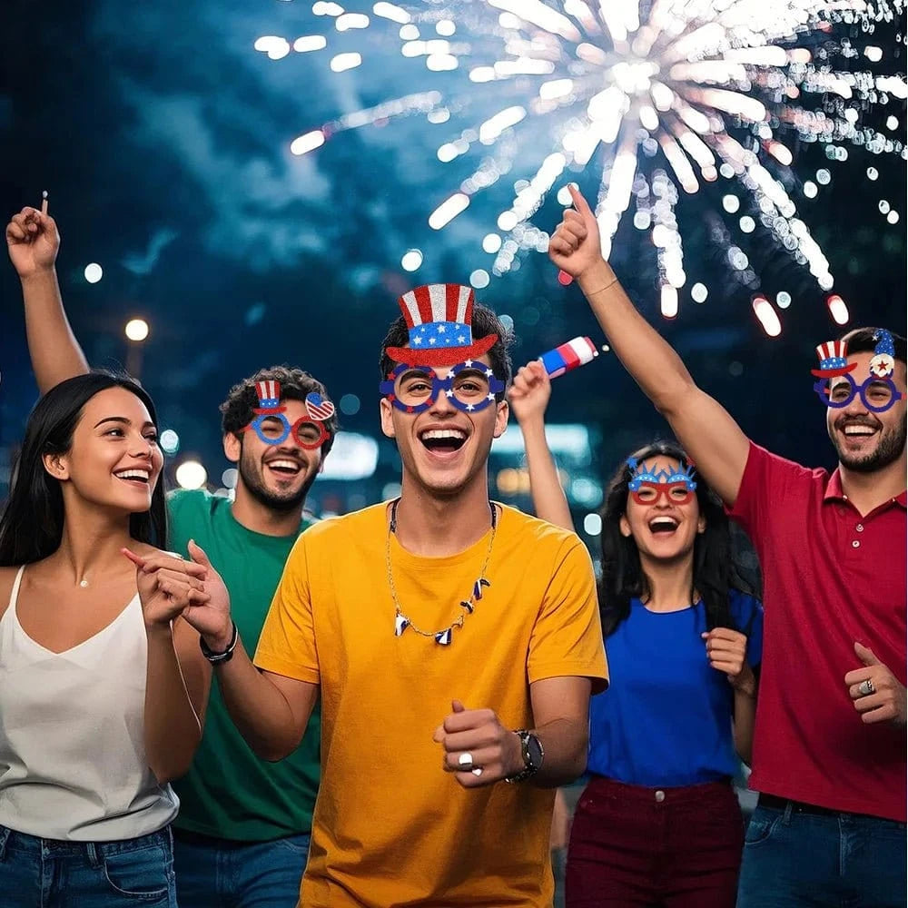 Independence Day Five - Pointed Star Glasses – USA Party Decoration Accessories - FastZen