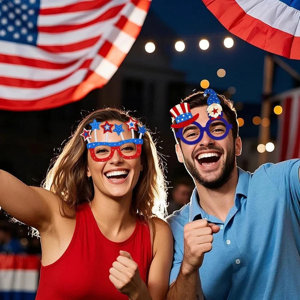 Independence Day Five - Pointed Star Glasses – USA Party Decoration Accessories - FastZen