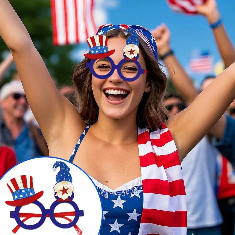 Independence Day Five - Pointed Star Glasses – USA Party Decoration Accessories - FastZen