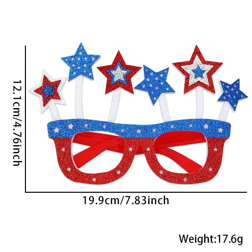 Independence Day Five - Pointed Star Glasses – USA Party Decoration Accessories - FastZen
