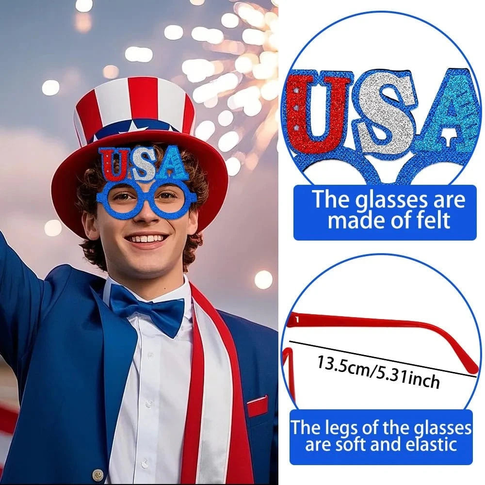 Independence Day Five - Pointed Star Glasses – USA Party Decoration Accessories - FastZen