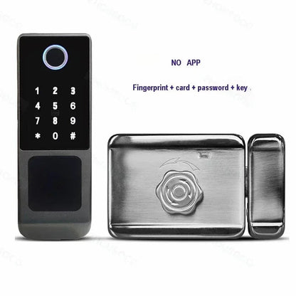 IP66 Waterproof Smart Door Lock – Outdoor WiFi Tuya TTLock Rim Lock with Dual - Sided - FastZen