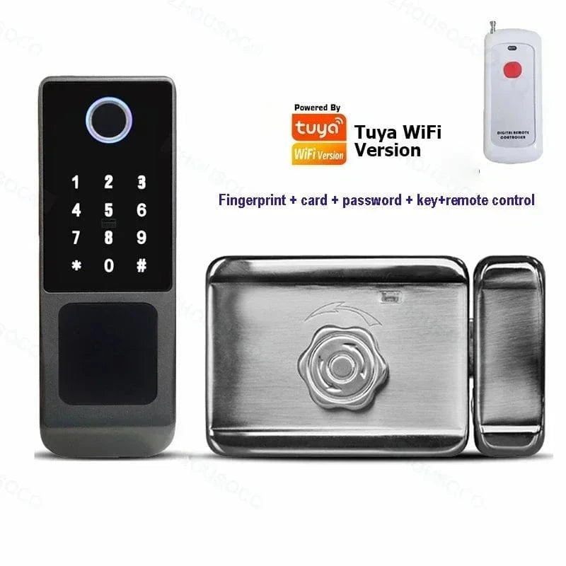 IP66 Waterproof Smart Door Lock – Outdoor WiFi Tuya TTLock Rim Lock with Dual - Sided - FastZen