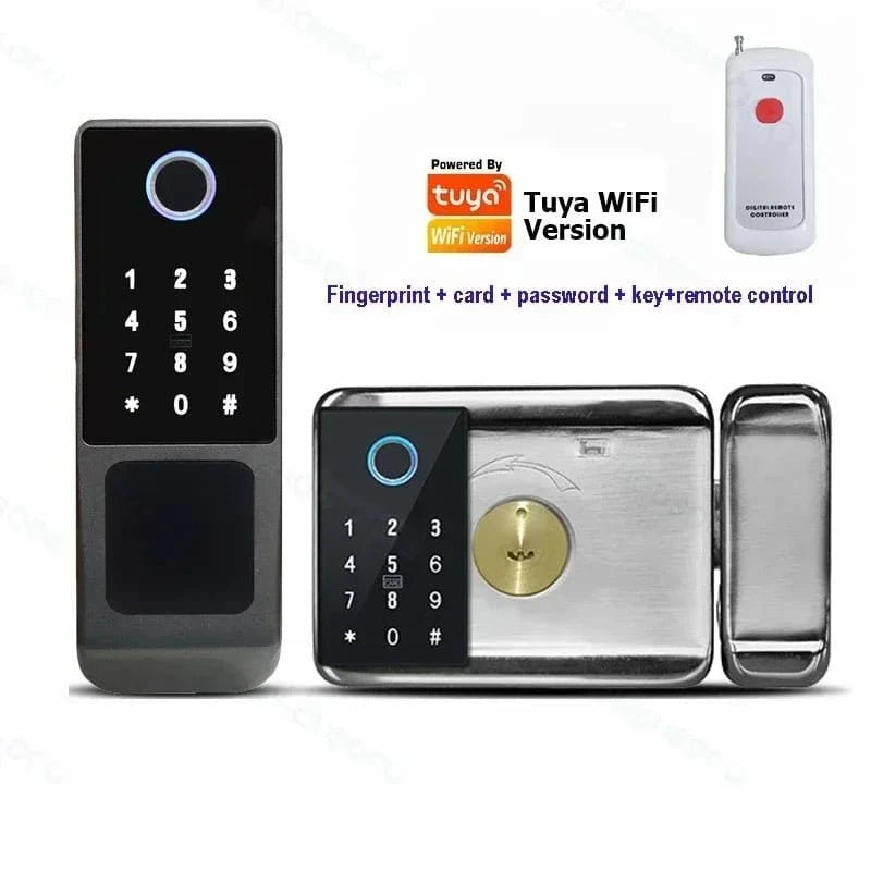 IP66 Waterproof Smart Door Lock – Outdoor WiFi Tuya TTLock Rim Lock with Dual - Sided - FastZen