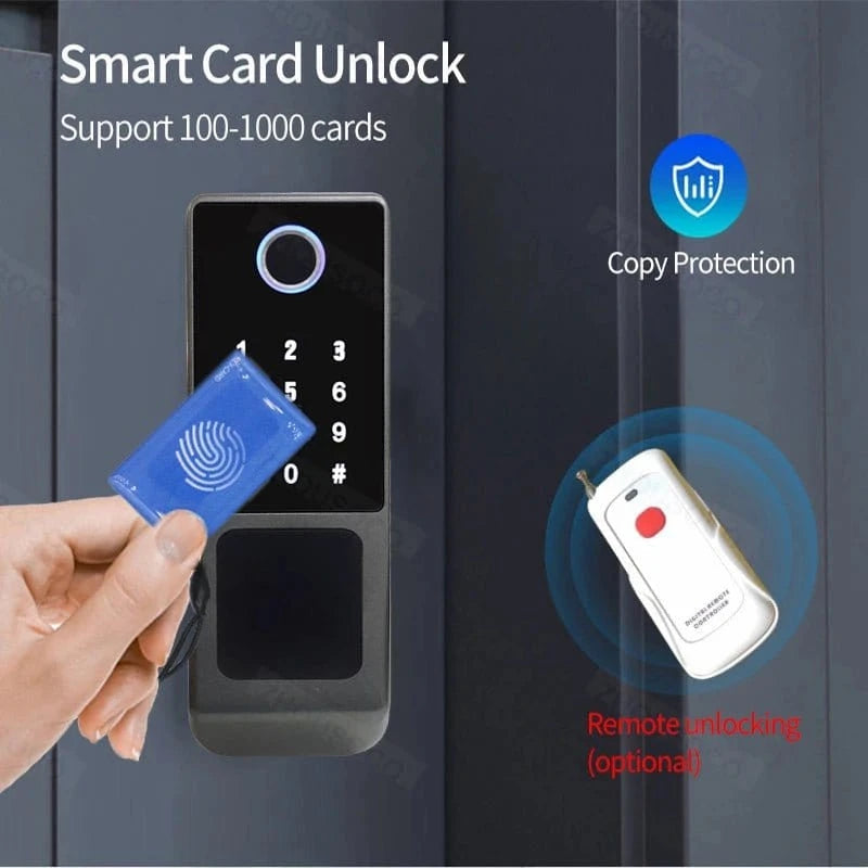 IP66 Waterproof Smart Door Lock – Outdoor WiFi Tuya TTLock Rim Lock with Dual - Sided - FastZen