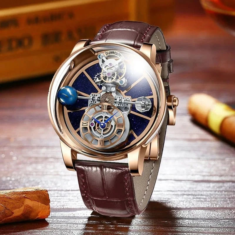 Jacob&Co PINDU Design Mens Watches Diamond TourbillionTop Brand Luxury Astronomia Quartz Watch Men Astronomia Solar Montre Homme - FastZen