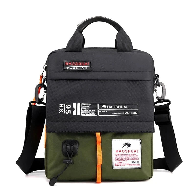 Large capacity crossbody bag, daily commuting shoulder bag, casual men's bag, multi - layer fashionable crossbody bag - FastZen