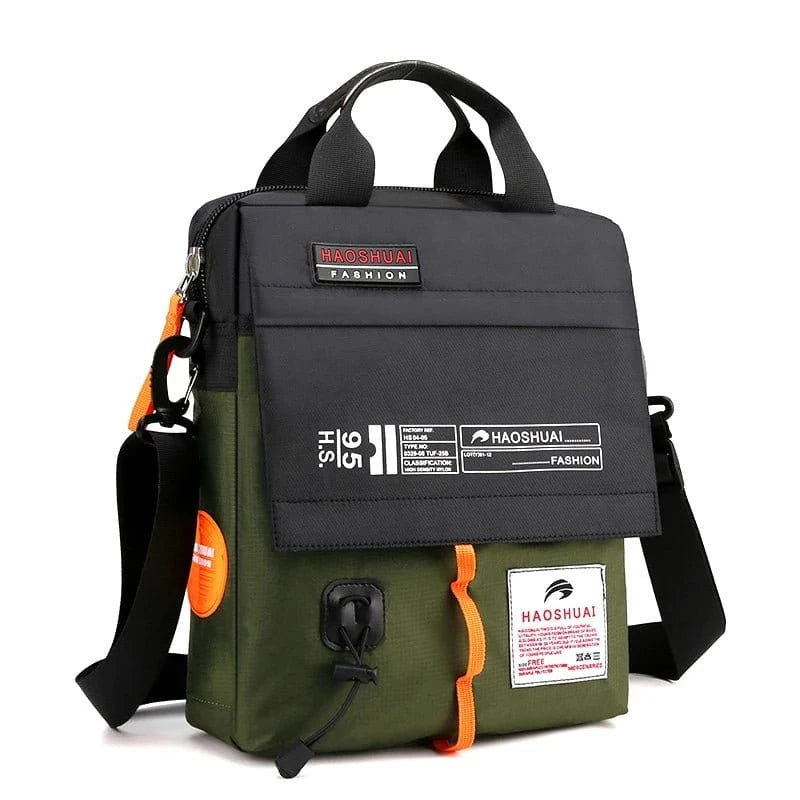 Large capacity crossbody bag, daily commuting shoulder bag, casual men's bag, multi - layer fashionable crossbody bag - FastZen