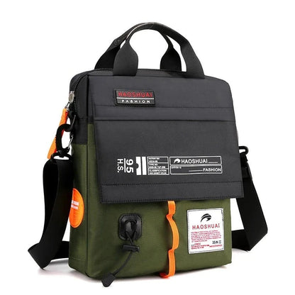 Large capacity crossbody bag, daily commuting shoulder bag, casual men's bag, multi - layer fashionable crossbody bag - FastZen