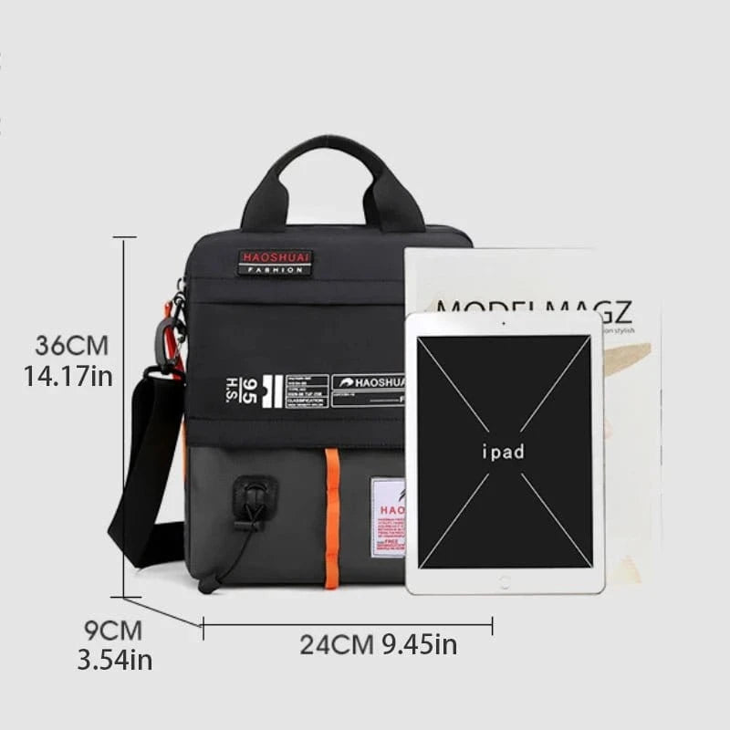 Large capacity crossbody bag, daily commuting shoulder bag, casual men's bag, multi - layer fashionable crossbody bag - FastZen