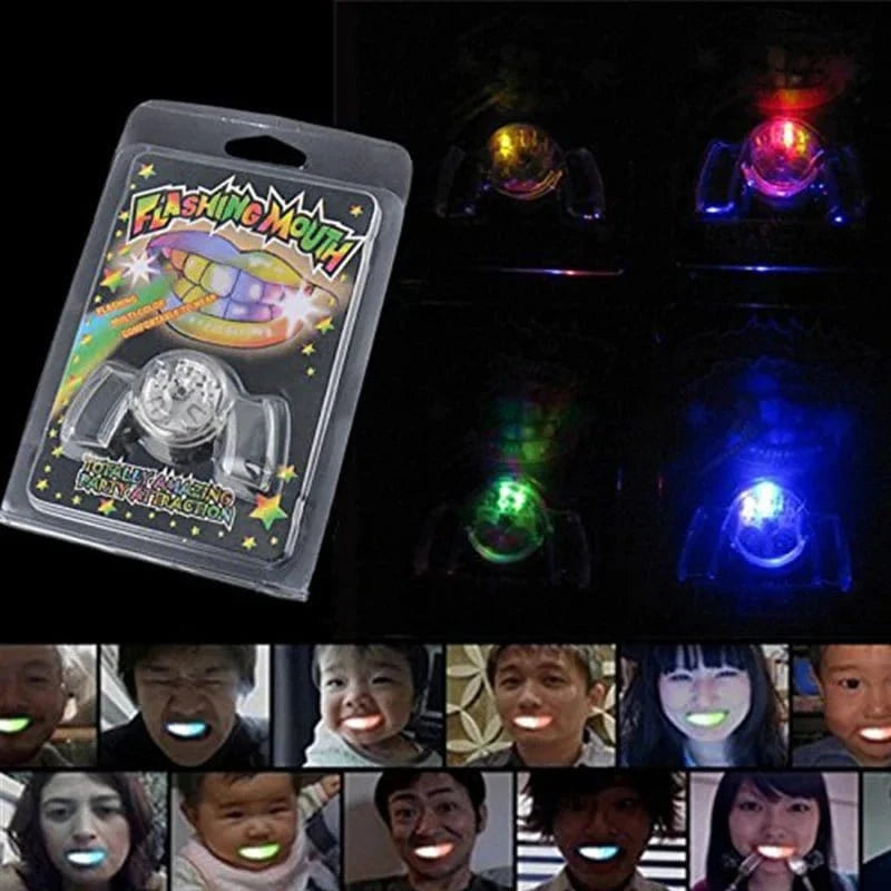 LED Glowing Flashing Braces – Halloween Party &amp; Carnival Novelty Mouthpiece - FastZen