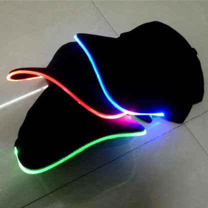 LED Luminous Hip - Hop Cap – Adjustable Flashing Baseball Hat for Club, Dance, and Party - FastZen