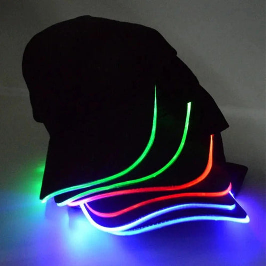 LED Luminous Hip - Hop Cap – Adjustable Flashing Baseball Hat for Club, Dance, and Party - FastZen