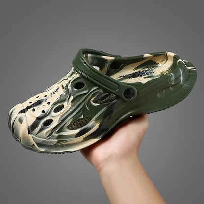 Litfun Camouflage Clogs – Summer EVA Slippers for Men, Non - Slip Garden & Beach Sandals - FastZen