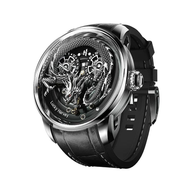 Lucky Harvey Automatic Mechanical Watch – Dragon Dial Edition - FastZen