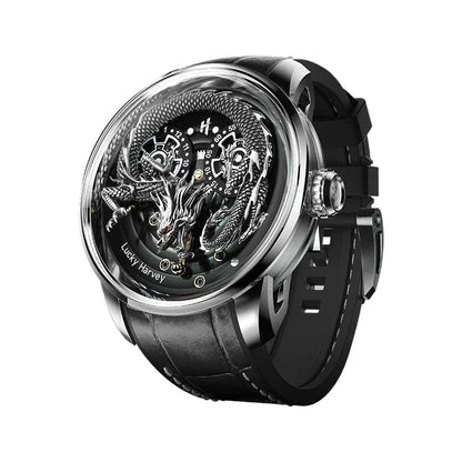 Lucky Harvey Automatic Mechanical Watch – Dragon Dial Edition - FastZen