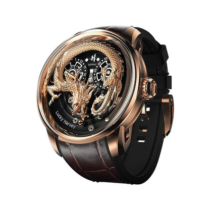Lucky Harvey Automatic Mechanical Watch – Dragon Dial Edition - FastZen
