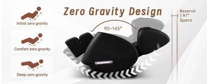 Luxury 4D Massage Chair Recliner with Zero Gravity, Heating Therapy, Full Body Airbag Massage, Foot Roller &amp; Bluetooth Speaker – 3 Year Warranty - FastZen