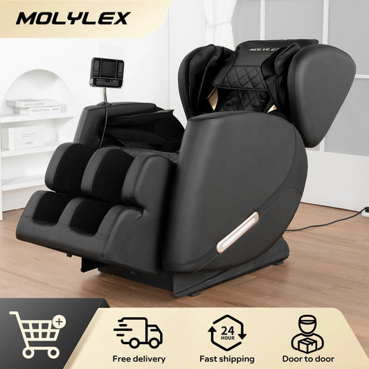 Luxury 4D Massage Chair Recliner with Zero Gravity, Heating Therapy, Full Body Airbag Massage, Foot Roller &amp; Bluetooth Speaker – 3 Year Warranty - FastZen