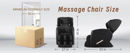 Luxury 4D Massage Chair Recliner with Zero Gravity, Heating Therapy, Full Body Airbag Massage, Foot Roller &amp; Bluetooth Speaker – 3 Year Warranty - FastZen