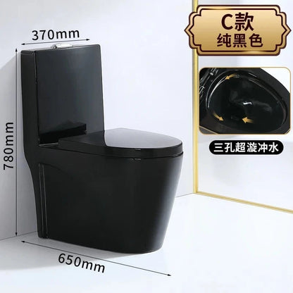 Luxury Black Ceramic Whirlpool Toilet – Silent & Deodorizing - FastZen