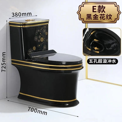 Luxury Black Ceramic Whirlpool Toilet – Silent & Deodorizing - FastZen