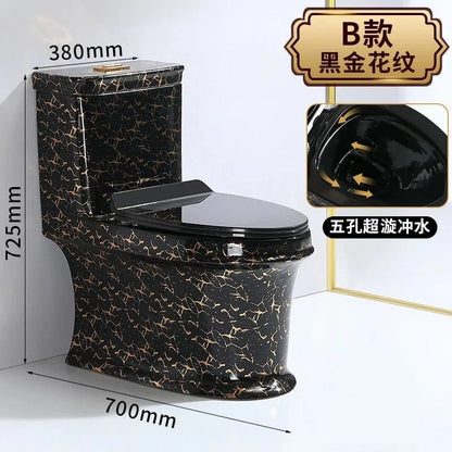 Luxury Black Ceramic Whirlpool Toilet – Silent & Deodorizing - FastZen
