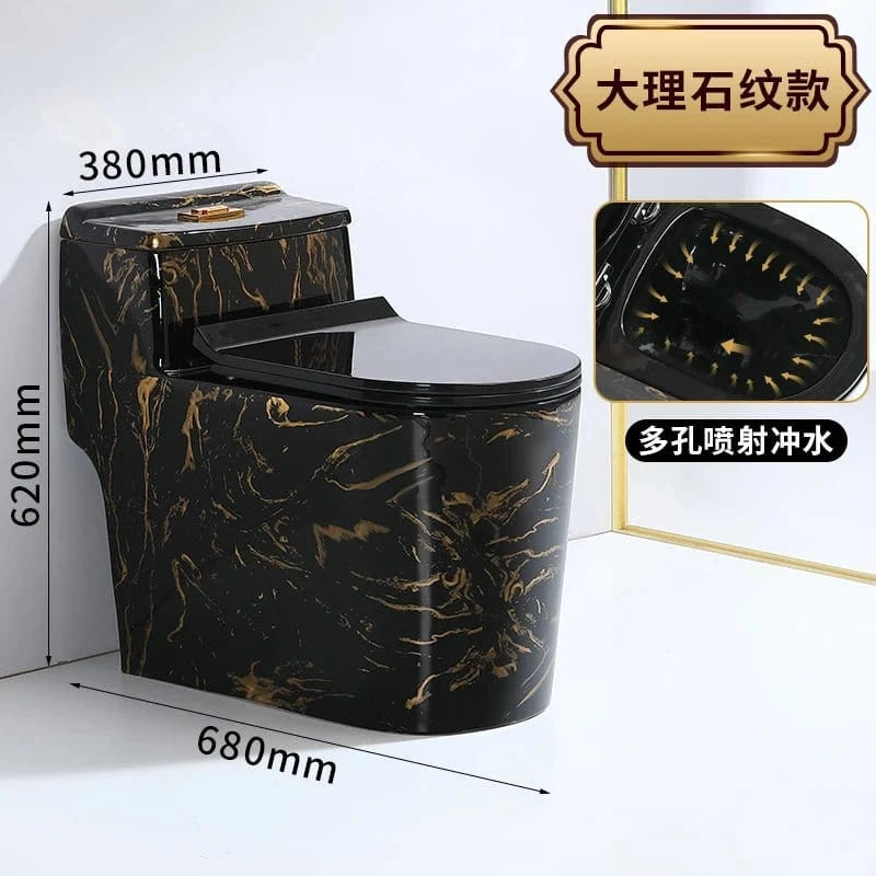Luxury Black Ceramic Whirlpool Toilet – Silent & Deodorizing - FastZen