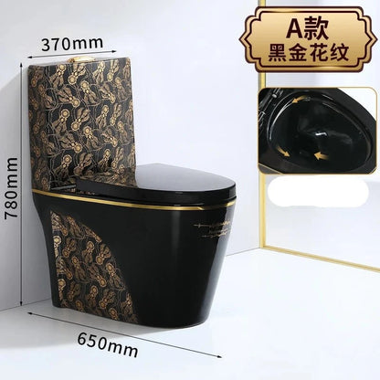 Luxury Black Ceramic Whirlpool Toilet – Silent & Deodorizing - FastZen
