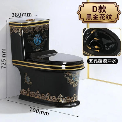 Luxury Black Ceramic Whirlpool Toilet – Silent & Deodorizing - FastZen