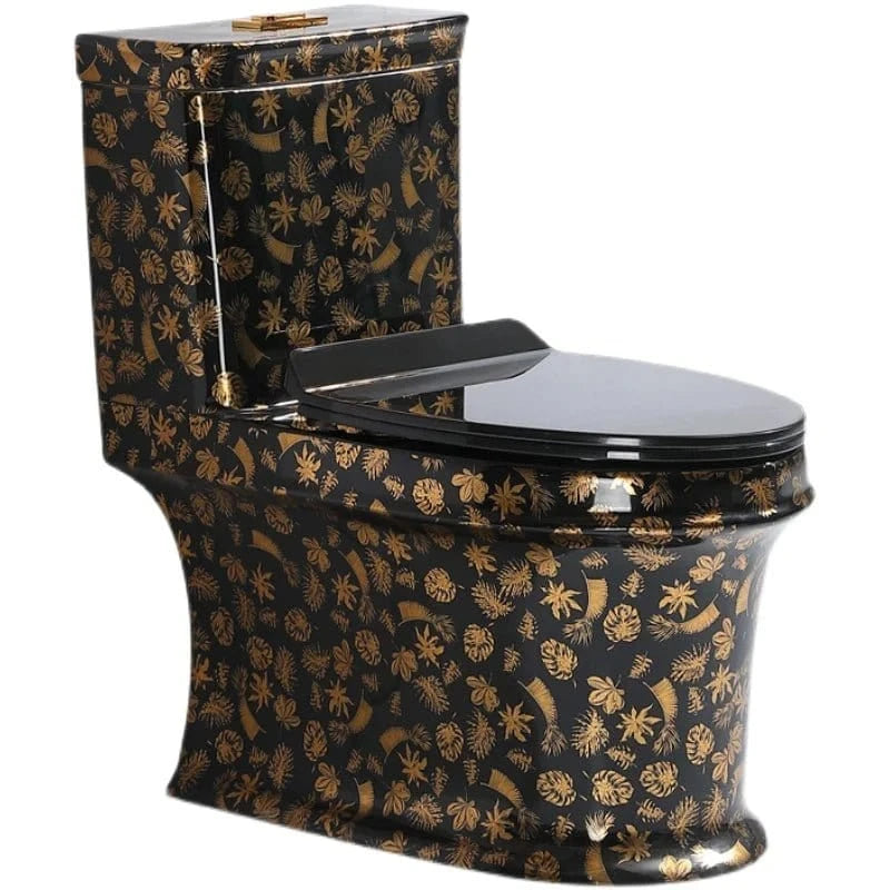 Luxury Black Ceramic Whirlpool Toilet – Silent & Deodorizing - FastZen