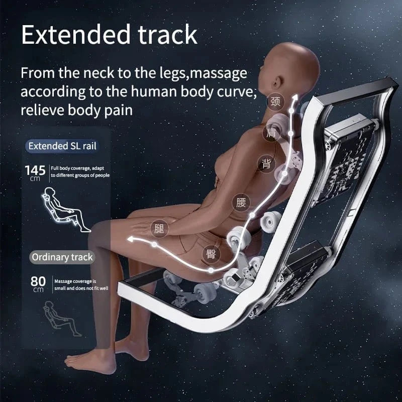 Luxury Gravity Massage Chair – Full Body Shiatsu Recliner with Touch Screen & Supercar Design - FastZen
