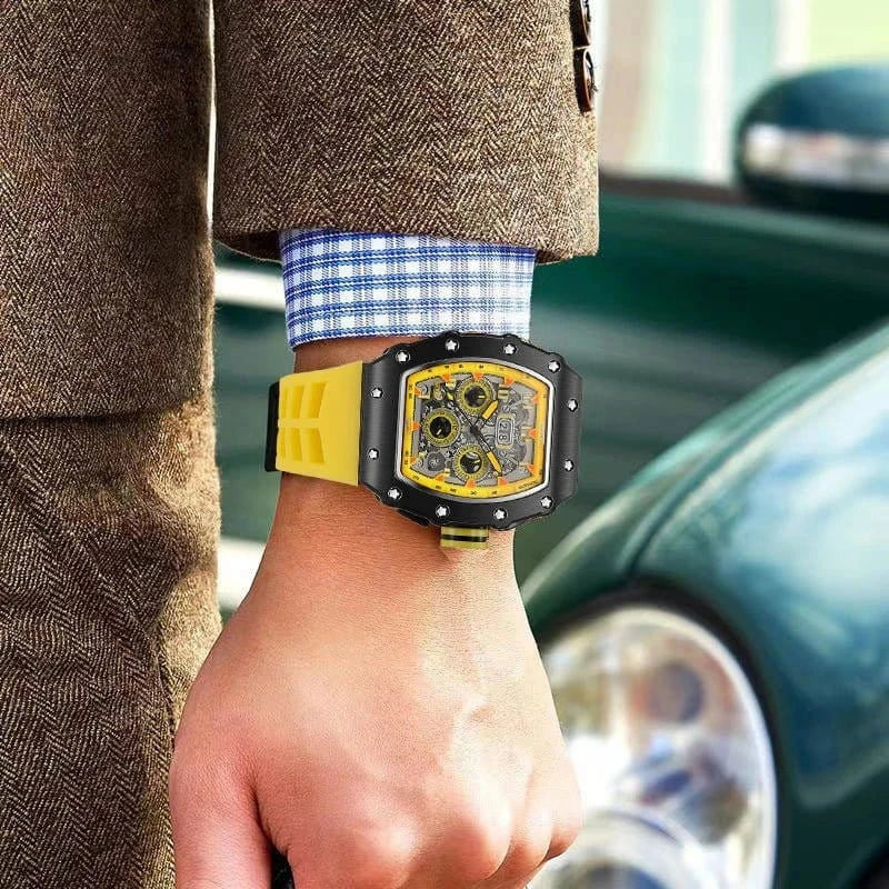 Luxury Hollow Design Men’s Quartz Wristwatch - FastZen