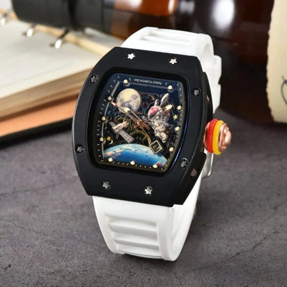 Luxury Tonneau Men’s Watch – Luminous Waterproof Quartz Wristwatch - FastZen