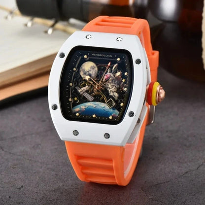 Luxury Tonneau Men’s Watch – Luminous Waterproof Quartz Wristwatch - FastZen