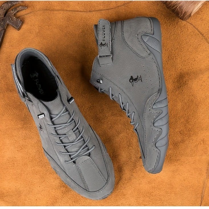 Men’s Casual Solid Color Lace - Up Sports Shoes - Comfortable, Non - Slip & Durable - FastZen