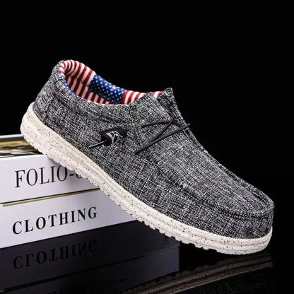 Men’s Fashion Canvas Loafers – 2025 Casual Lightweight Slip - On Shoes - FastZen