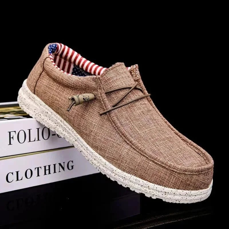Men’s Fashion Canvas Loafers – 2025 Casual Lightweight Slip - On Shoes - FastZen