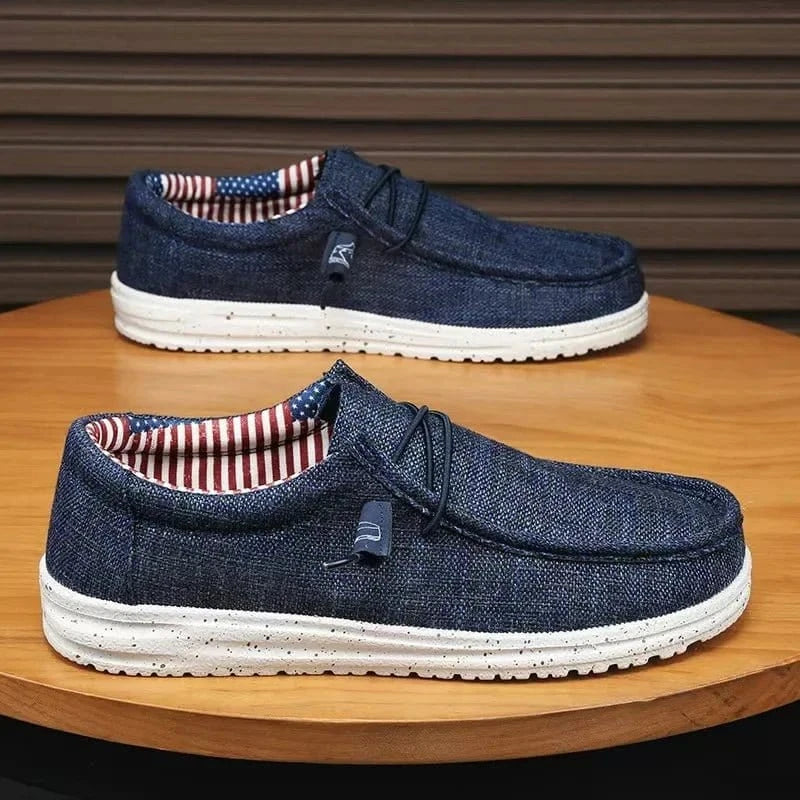 Men’s Fashion Canvas Loafers – 2025 Casual Lightweight Slip - On Shoes - FastZen