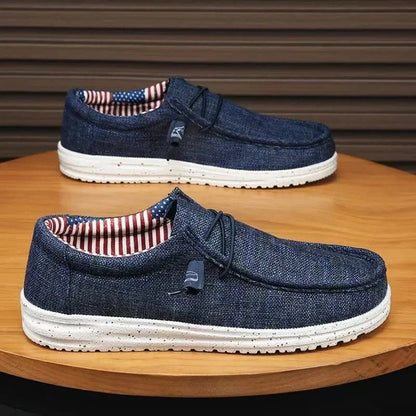 Men’s Fashion Canvas Loafers – 2025 Casual Lightweight Slip - On Shoes - FastZen