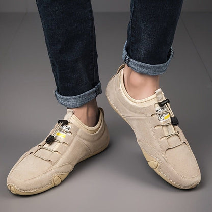 Men's Lightweight Breathable Loafers – Casual Slip - On Shoes with Elastic Band - FastZen