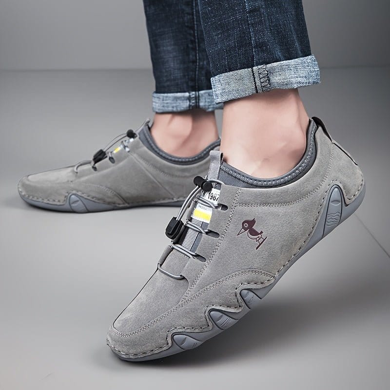 Men's Lightweight Breathable Loafers – Casual Slip - On Shoes with Elastic Band - FastZen