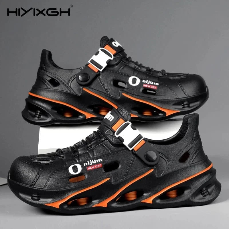 Men’s Outdoor Sport Sandals – Breathable Non - Slip Beach Slides &amp; Casual Hiking Garden Clogs - FastZen