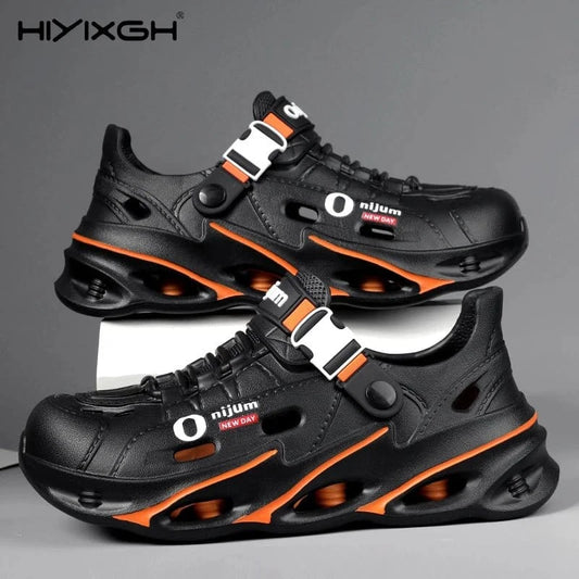 Men’s Outdoor Sport Sandals – Breathable Non - Slip Beach Slides &amp; Casual Hiking Garden Clogs - FastZen