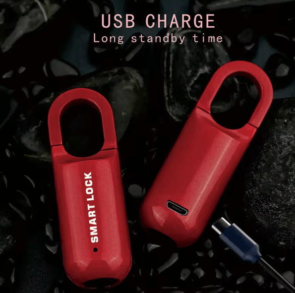Mini Cadenas Biométrique à Empreinte Digitale – USB Rechargeable, IPX65 Étanche - FastZen